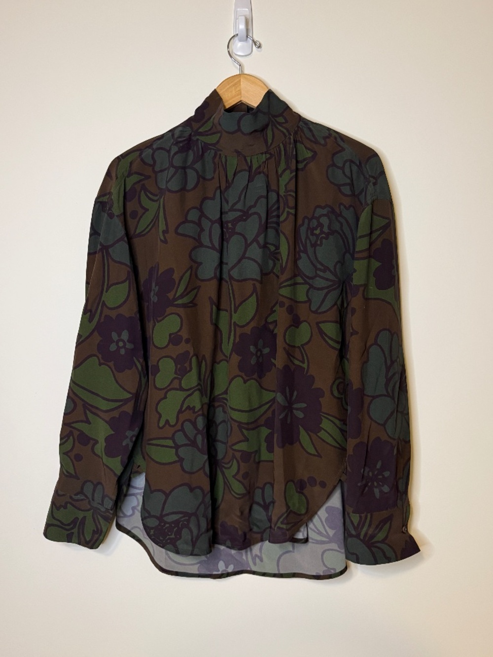 Christian Wijnants Antwerp Floral High-Neck Blouse — Size 38